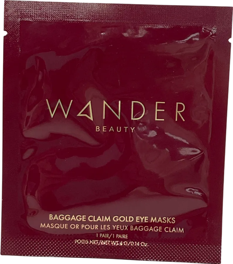 Wander Beauty Baggage Claim Gold Eye Mask 1 pair