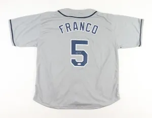 Wander Franco Signed Rays Jersey (JSA) Tampa Ray 2021 Rookie Shortstop