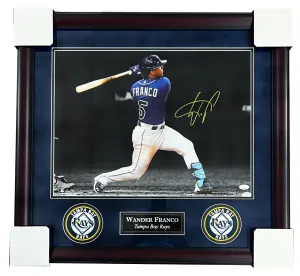 Wander Franco Tampa Bay Rays Signed Spotlight 16x20 Matted & Framed Photo JSA