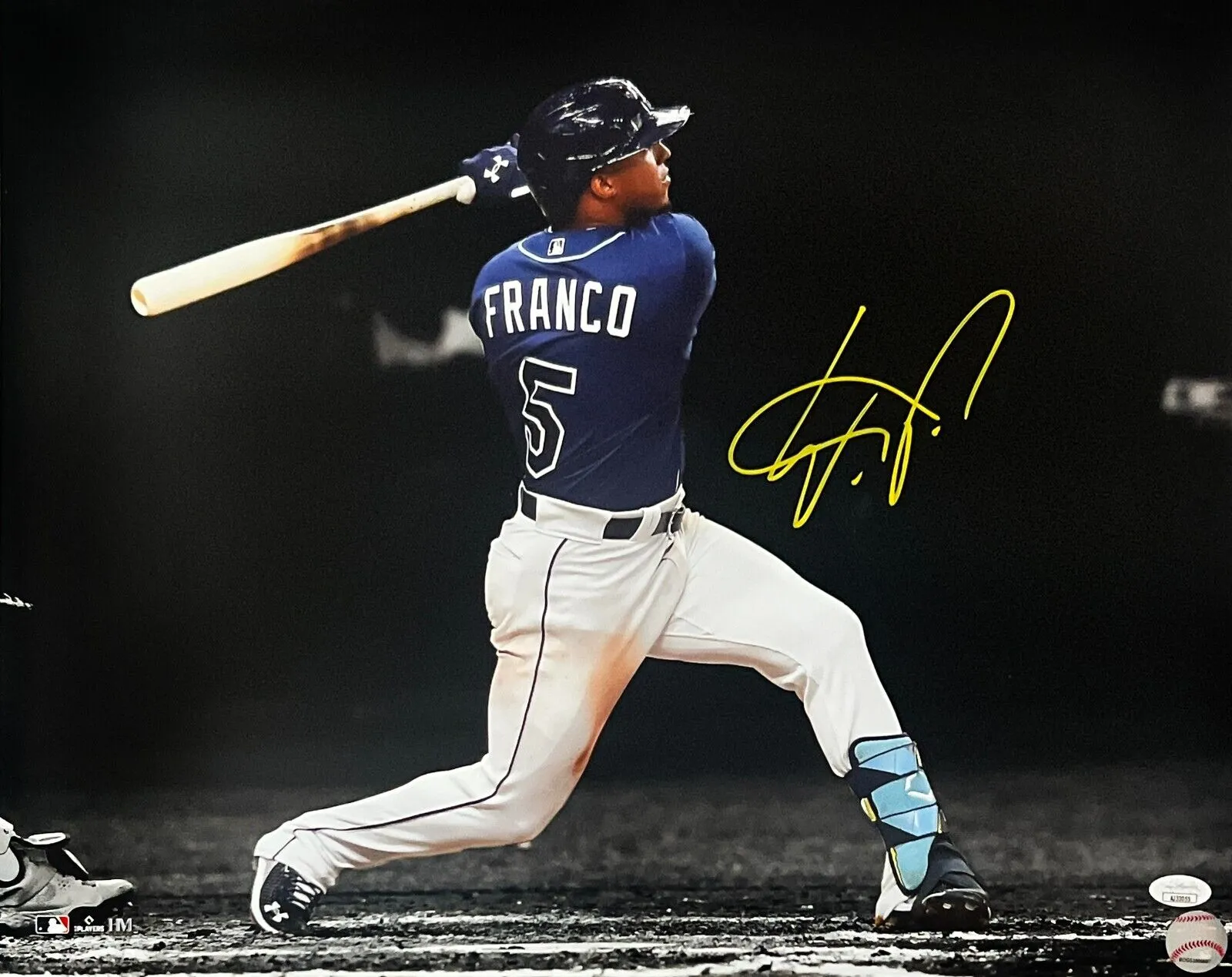 Wander Franco Tampa Bay Rays Signed Spotlight 16x20 Photo JSA