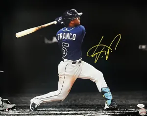Wander Franco Tampa Bay Rays Signed Spotlight 16x20 Photo JSA