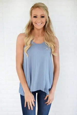 Wander On Tank Top ~ Blue