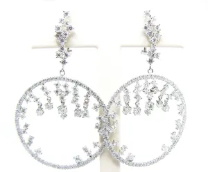 White Gold White Diamond Earrings
