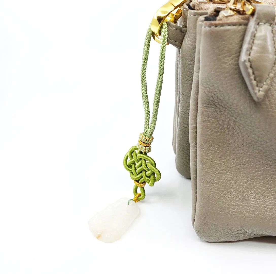 White Jade Bamboo Bag Accessory