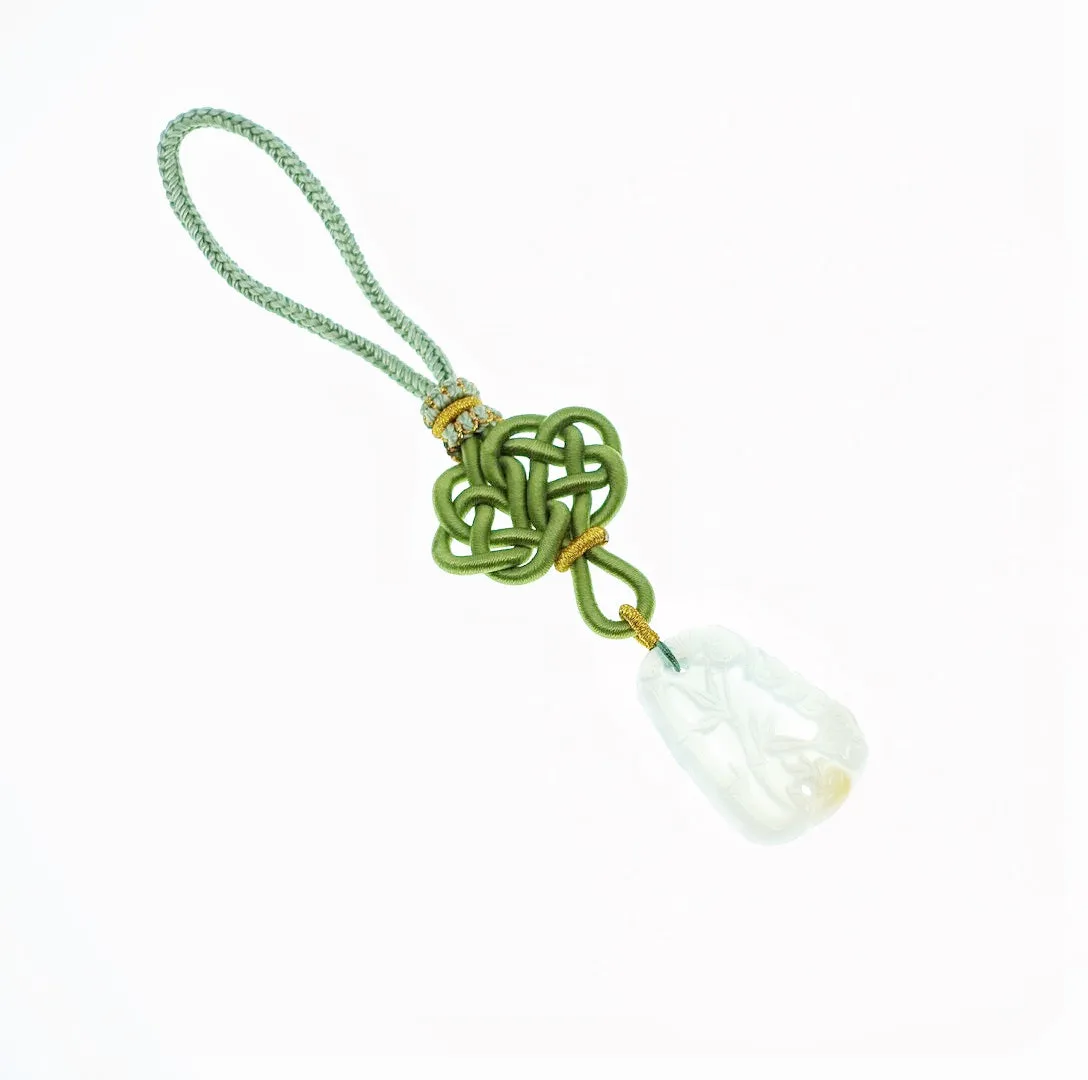 White Jade Bamboo Bag Accessory