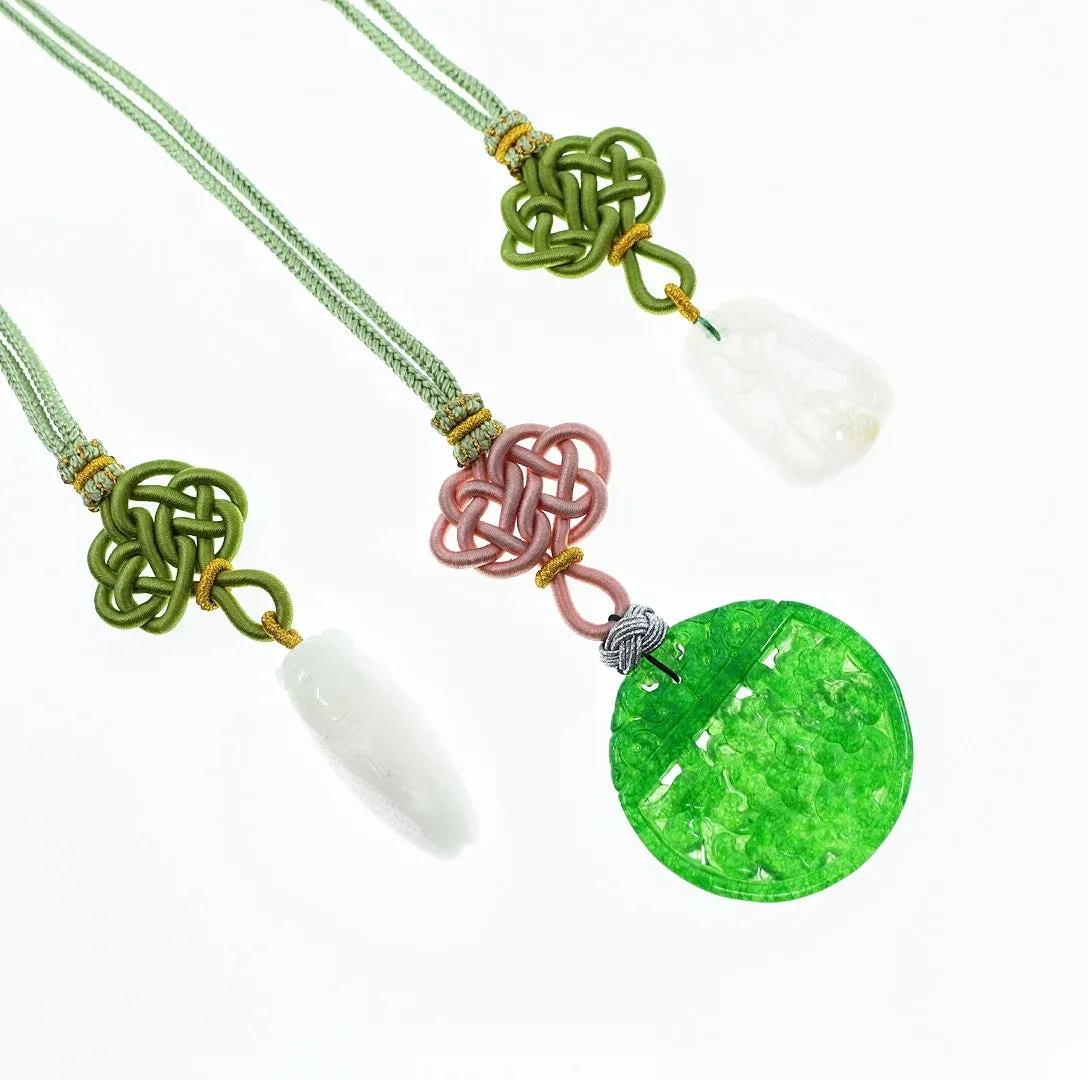 White Jade Bamboo Bag Accessory