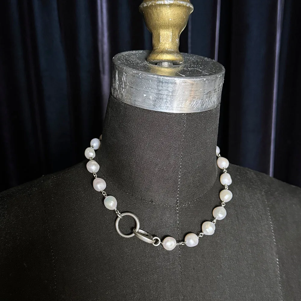 White Nugget Pearl Necklace