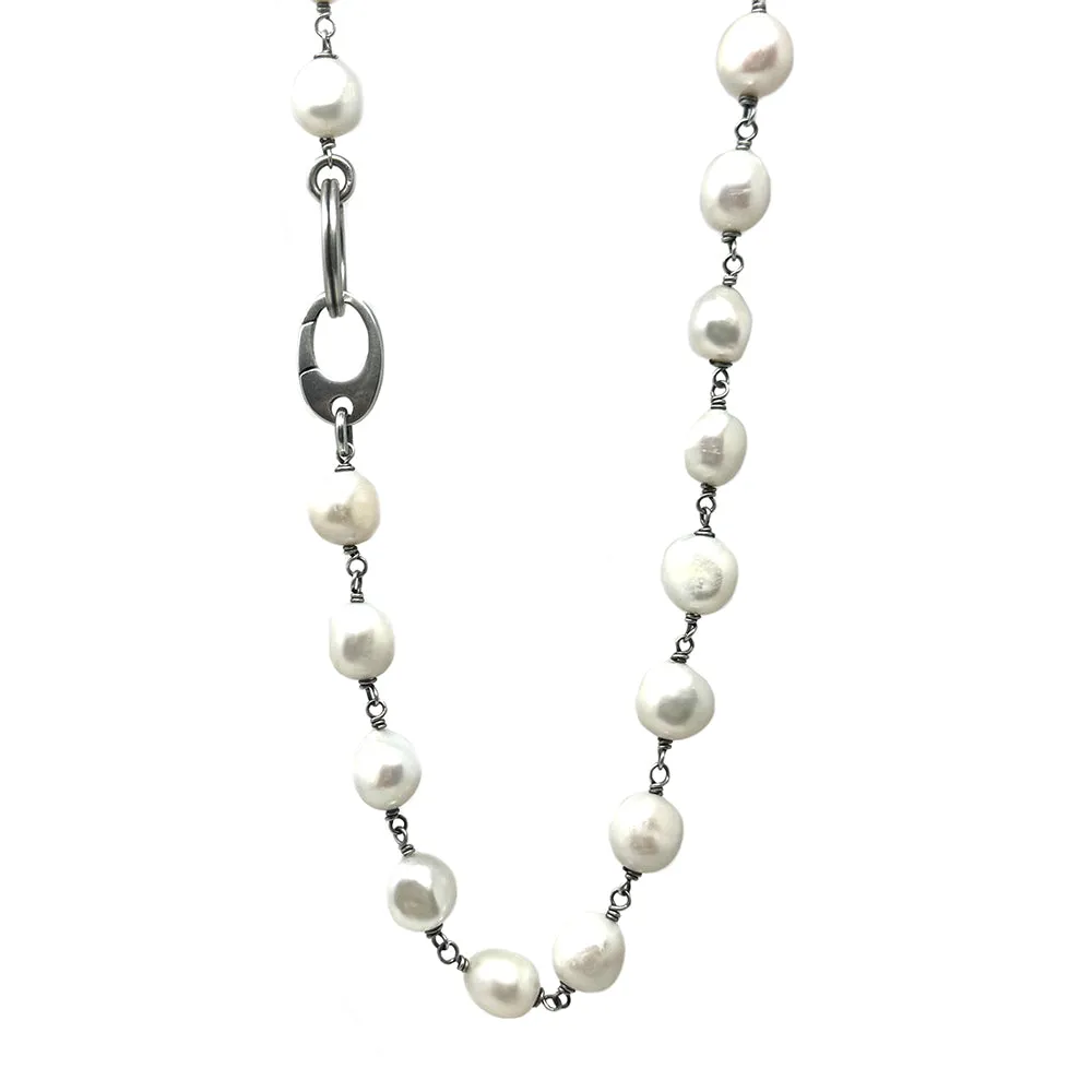 White Nugget Pearl Necklace