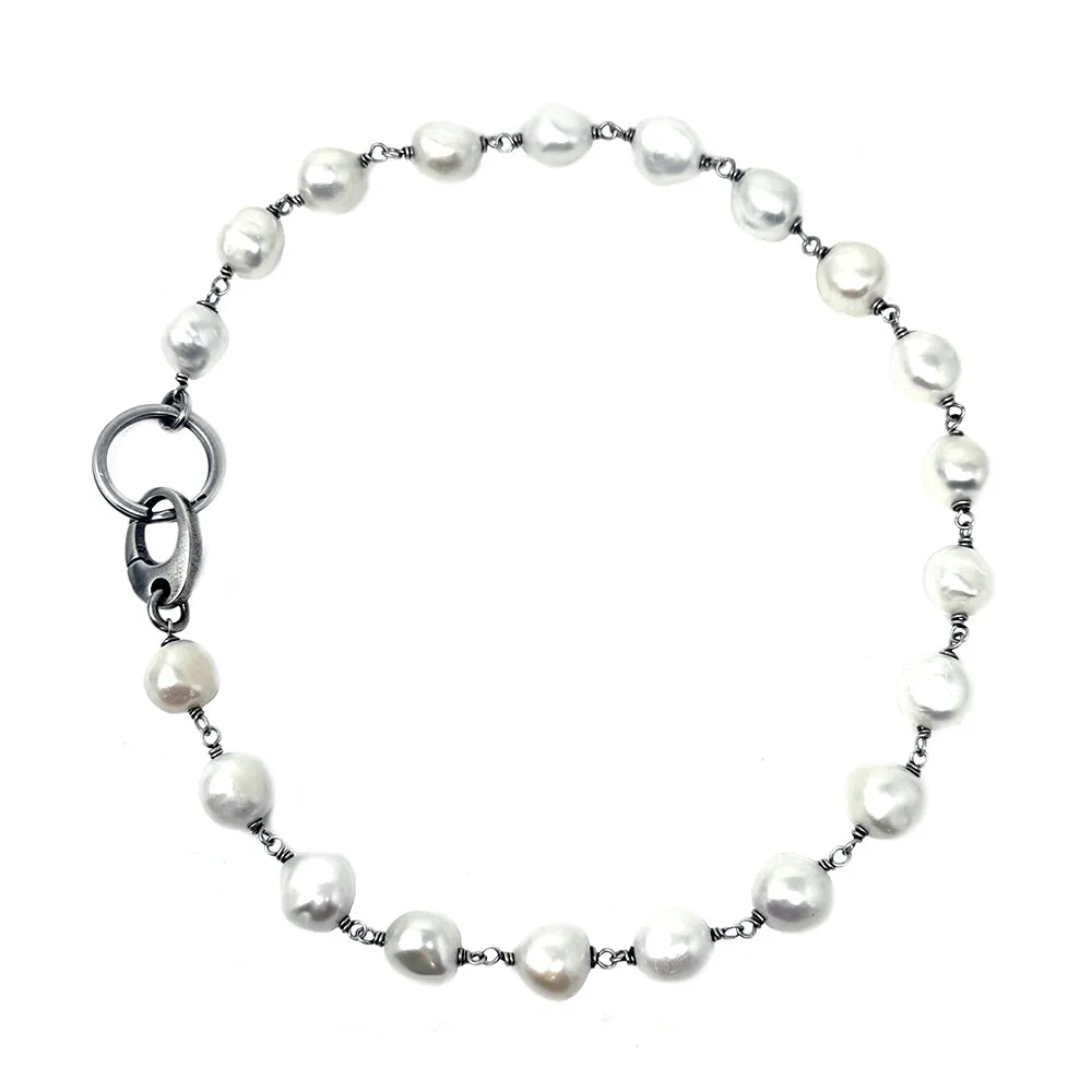 White Nugget Pearl Necklace