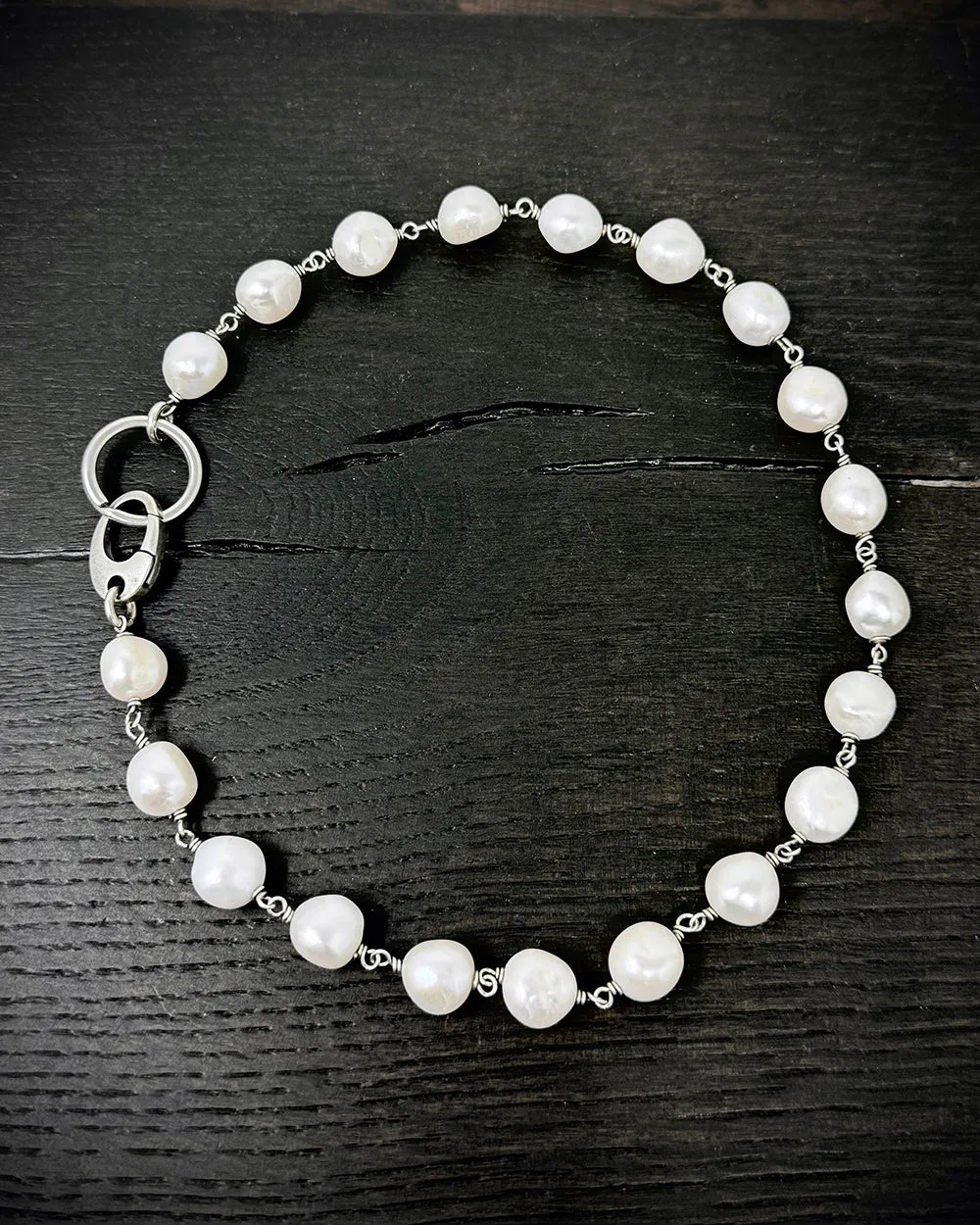 White Nugget Pearl Necklace