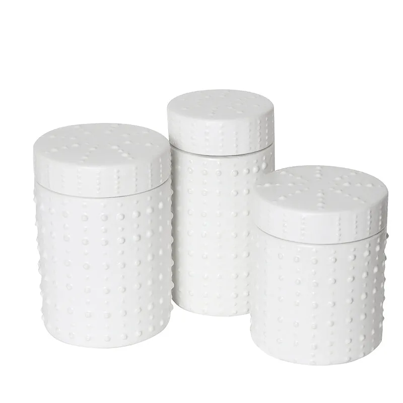 White Stud Coffee Jars