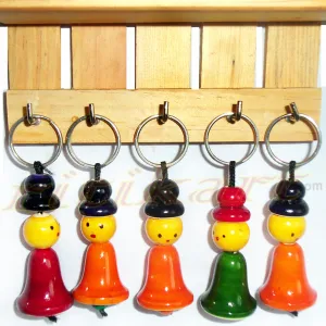 Wooden Key Ring Set Of 5