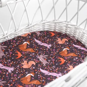 Woodland Wander Fitted Moses Basket Sheet