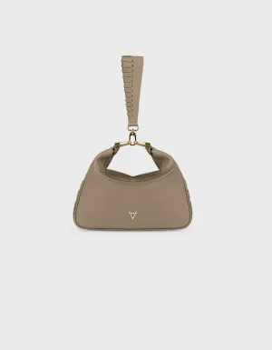 Woven Detail Mini Hobo Bag